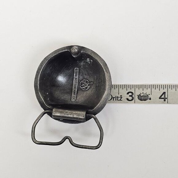 Vtg‎ Tennis Round Textured Dome Ball Belt Buckle 1970s Metal Jimm Watson Sports - Picture 6 of 9